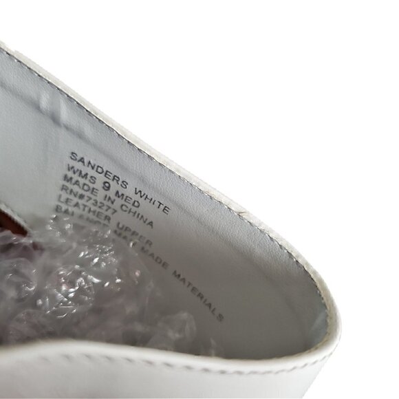 CROFT & Barrow White Leather Slip on Sandals Shoes - Picture 6 of 6